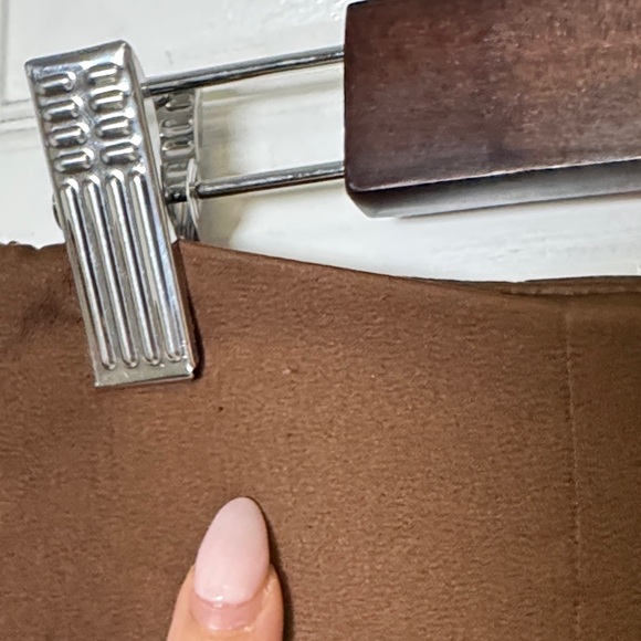 MOTF Brown Quiet Luxury Dress Pants High Rise Straight Leg Hidden Zip Size S - Picture 3 of 7